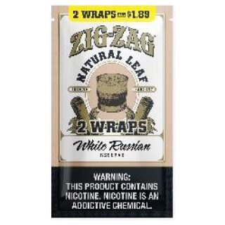 ZIG ZAG FLATWRAP 2/$1.89 WHITE RUSSIAN 10CT