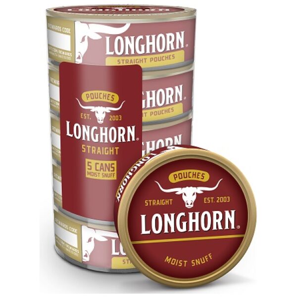 longhorn dipping tobacco LONGHORN POUCH STRAIGHT 5CT