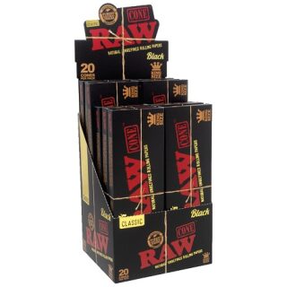 RAW CONES BLACK KING 12/20CT