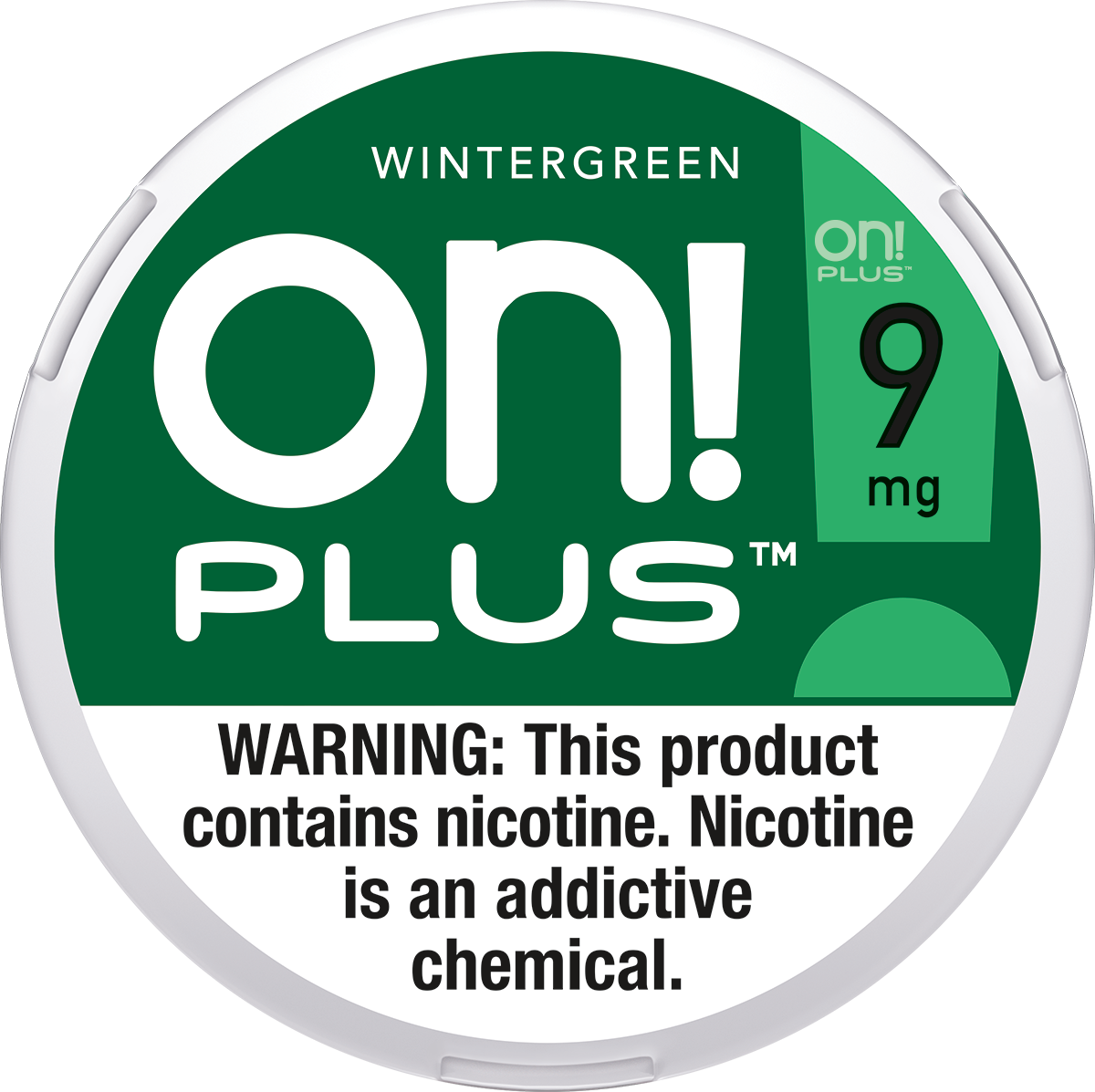 ON! PLUS POUCH WINTERGREEN 9MG/5CT