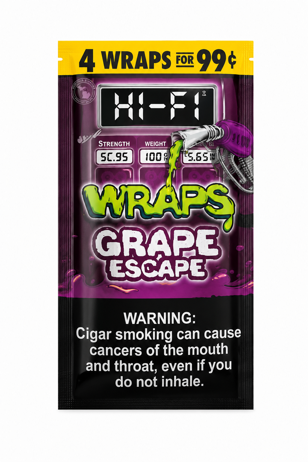 HI-FI 4/99¢ FLAT WRAPS GRAPE ESCAPE 15CT