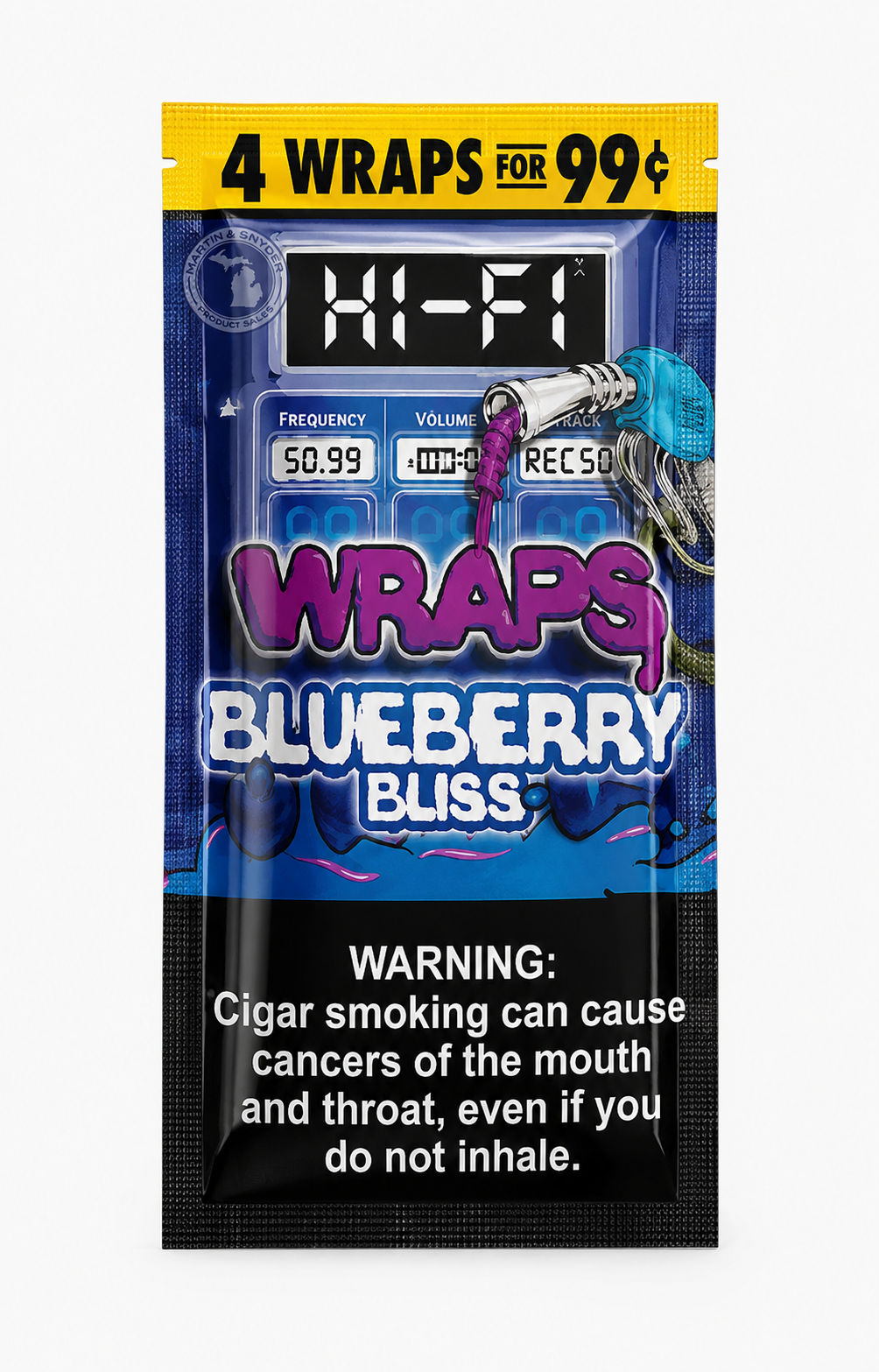 HI-FI 4/99¢ FLAT WRAPS BLUEBERRY BLISS 15CT